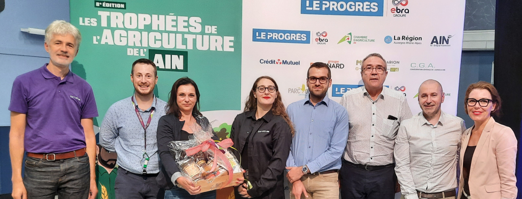 OKTEO remporte la tombola aux Trophées de l'agriculture de l'Ain 2023 à Péronnas.